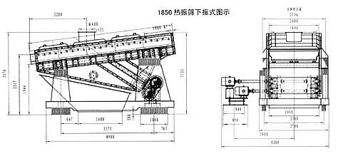 熱礦篩外形剖面圖